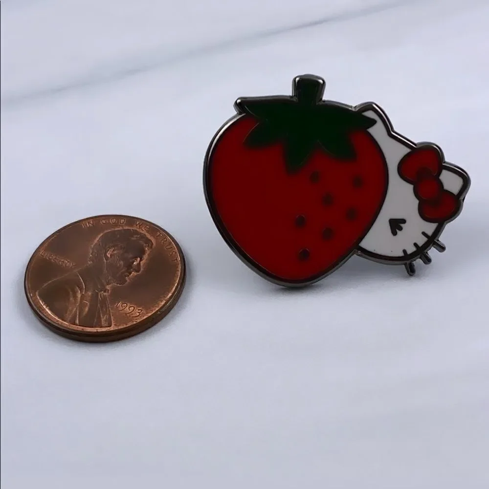 Hello Kitty Strawberry Enamel Pin/ Brooch